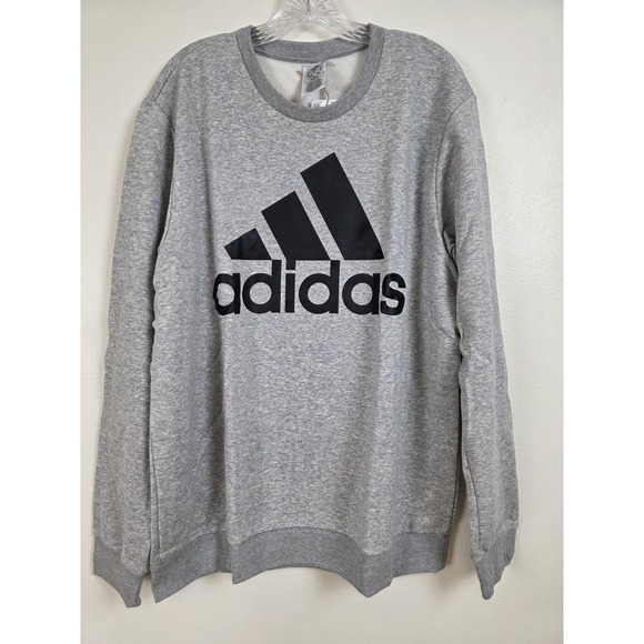 adidas Other - Adidas Sweatshirt Mens XL Gray Medium Grey Heather Logo Pullover Crewneck Fleece